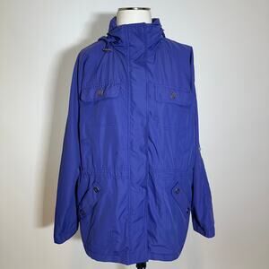Style & Co. Sport Purple Utility Jacket Hooded Full Zip Womens Size Medium M